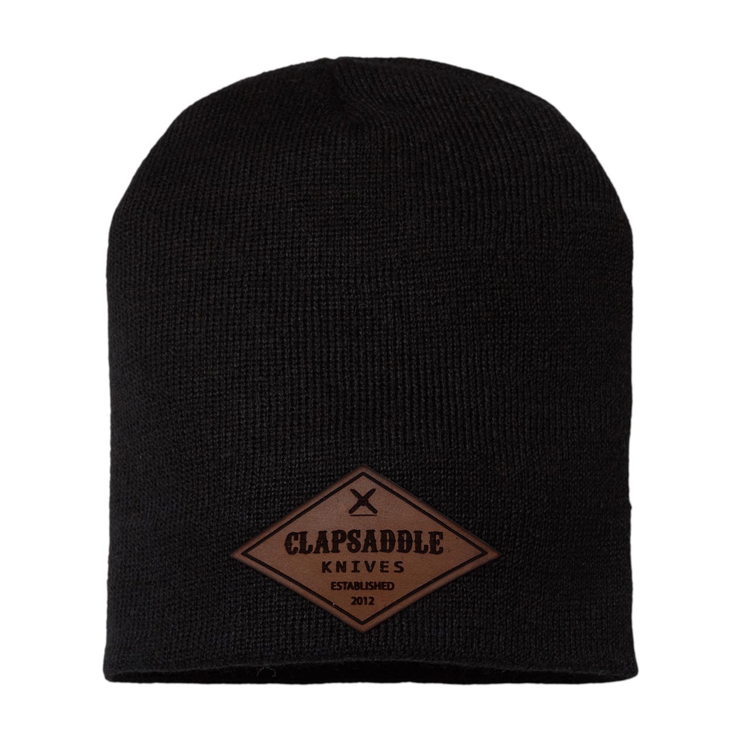 Clapsaddle Leather Patch Beanie