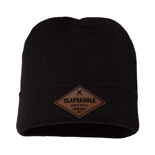 Clapsaddle Leather Patch Beanie w/ Cuff