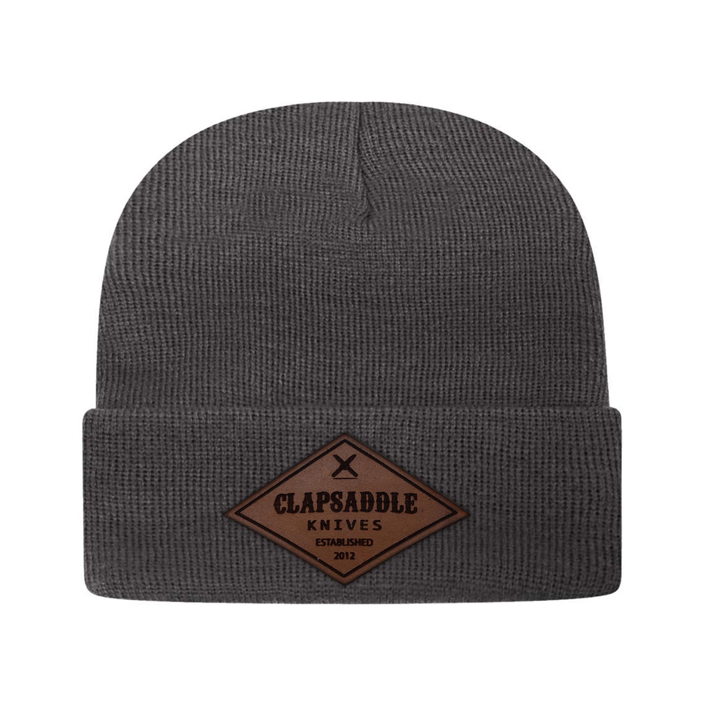 Clapsaddle Leather Patch Beanie w/ Cuff