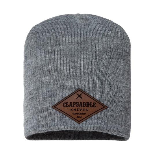 Clapsaddle Leather Patch Beanie