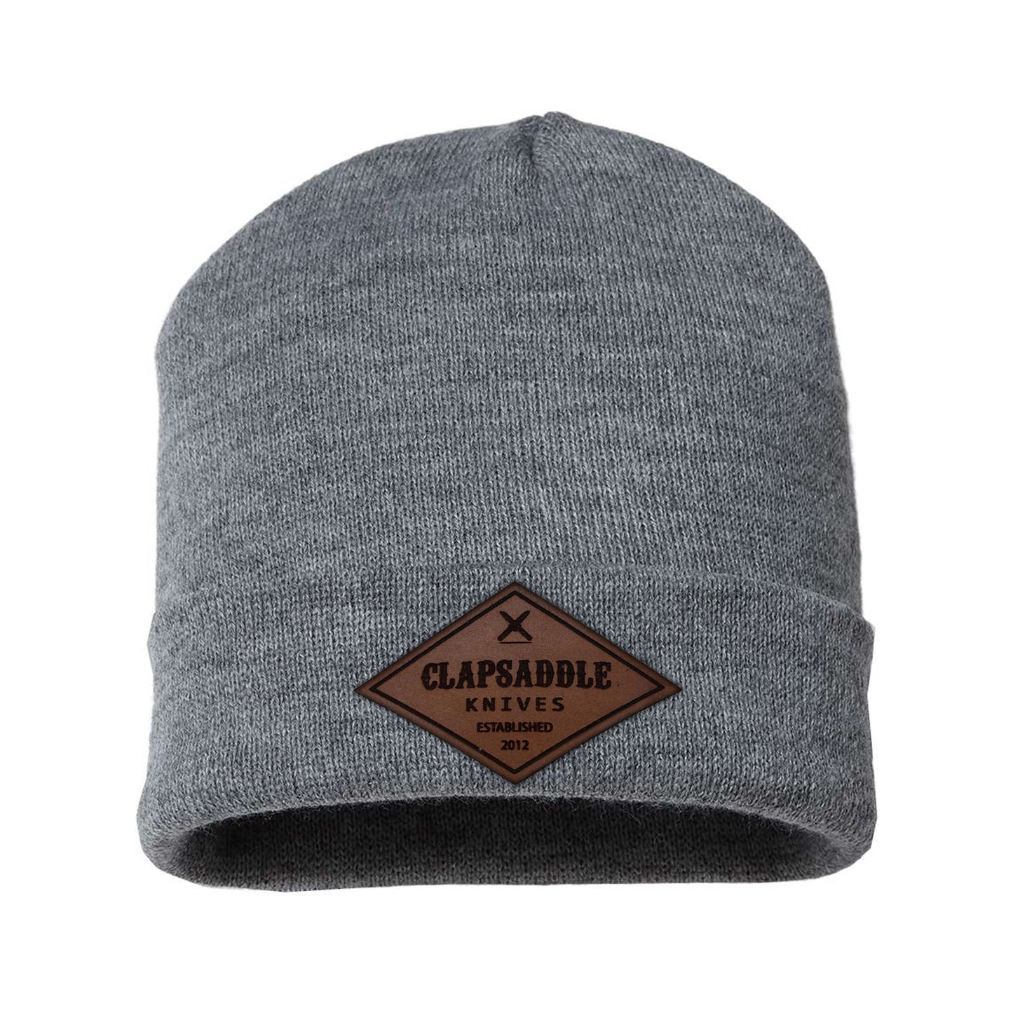 Clapsaddle Leather Patch Beanie w/ Cuff