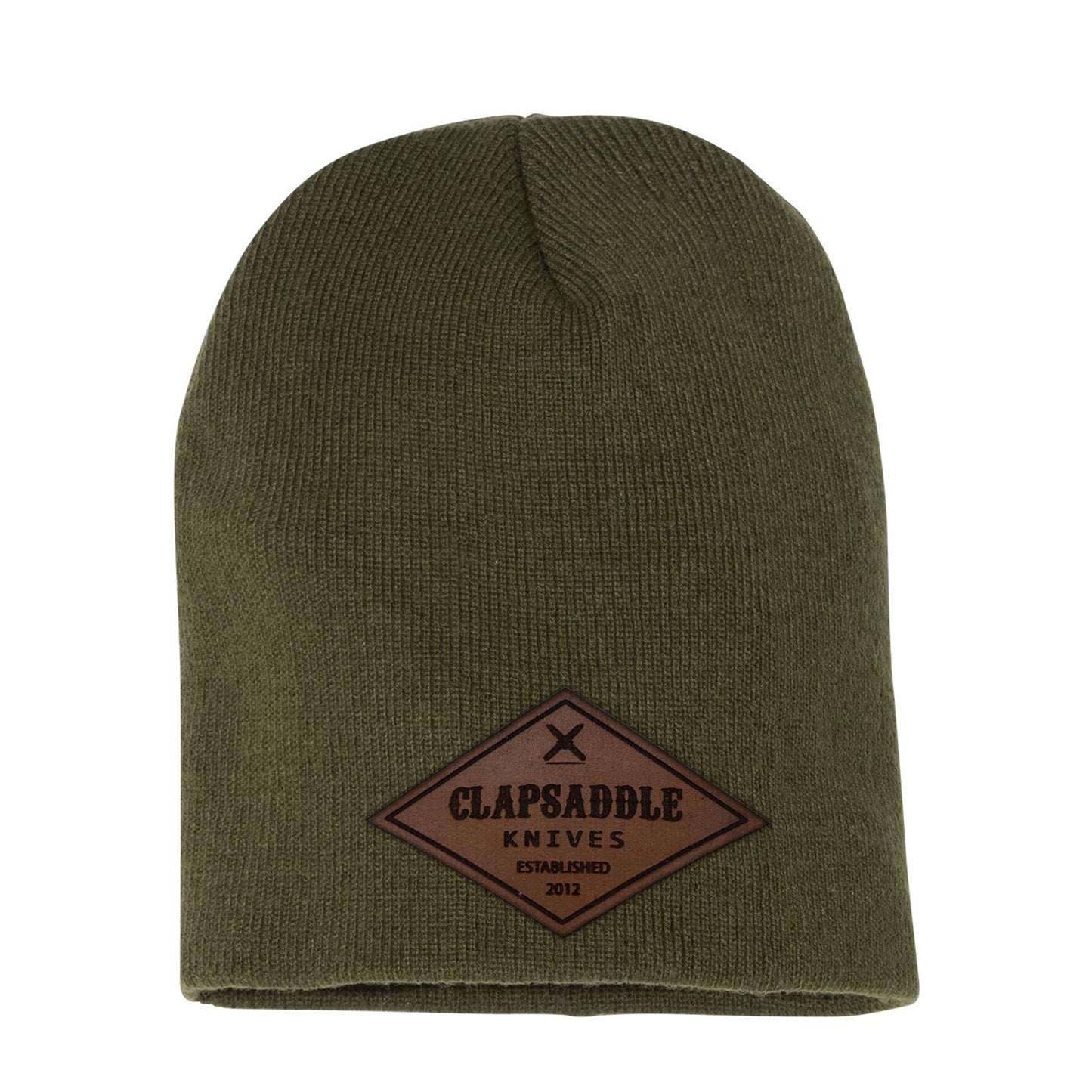 Clapsaddle Leather Patch Beanie